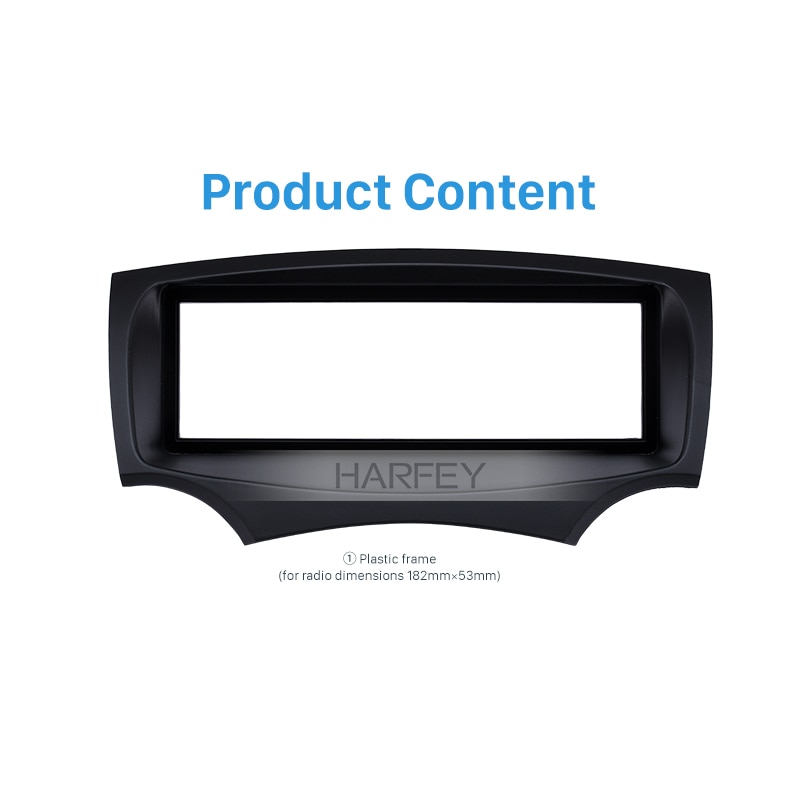 Harfey Car Radio Frame Fascia 1Din Trim Kit for Ford Ka + Stereo Install In Dash Mount Outter Frame 182*53mm
