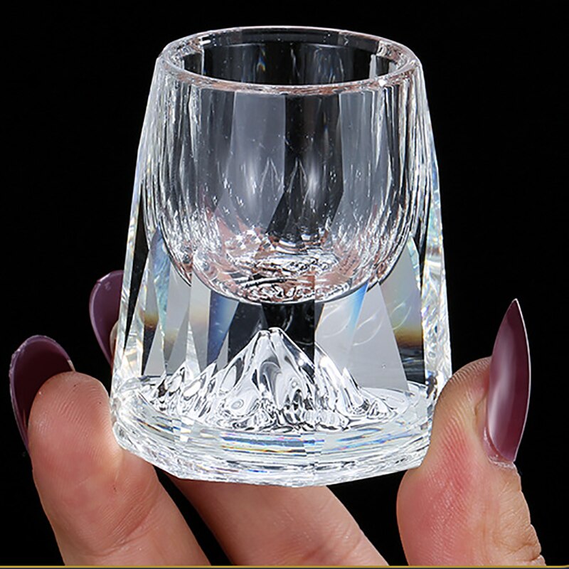 Diamond Face Jinshan Liquor Cup Crystal Glass Dispenser Household Small Sip Cup Liquor Cup Liquor Cup Bar