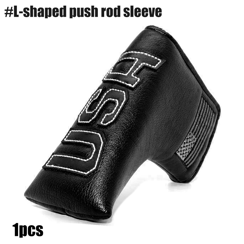 Golf Fahrer Kopf Abdeckungen, Golf Fairway Headcover Abdeckung, golf Holz Headcovers USA Rettungs Schwarz Kühl Dicke Leder Gut-Made: White line-L