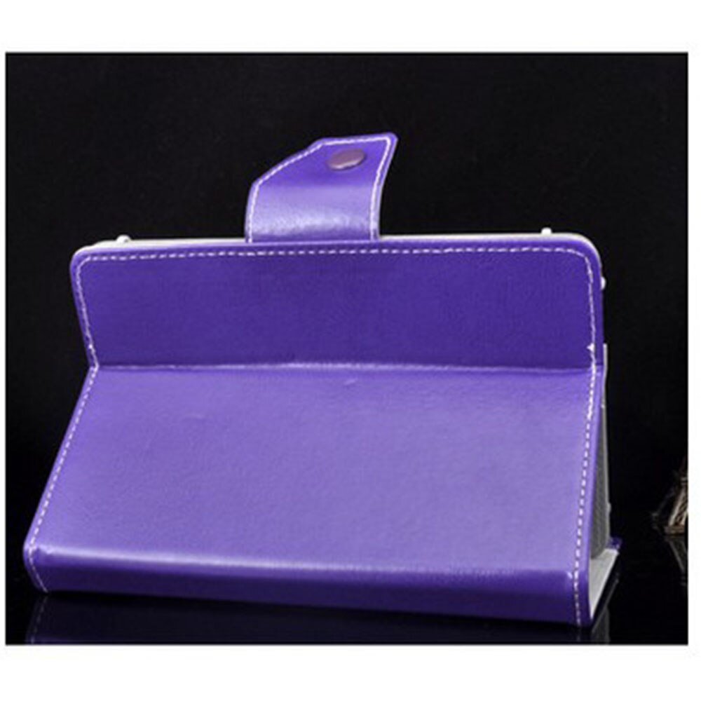 Universele Tablet Case Leather Flip Stand Cover Voor Samsung Android Tablet 7 Inch Tablet Case: Paars