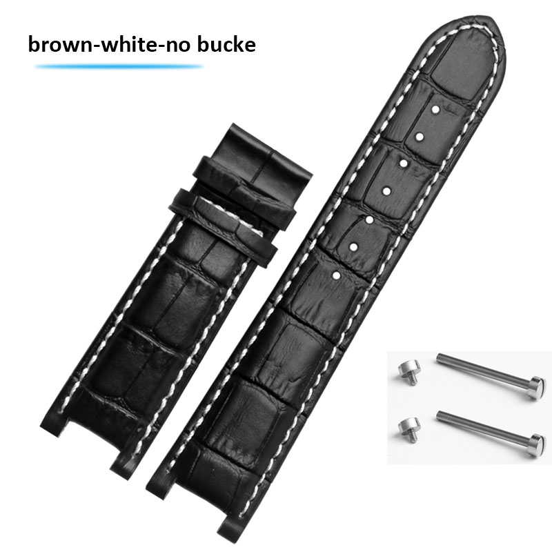 Bracelet de montre en cuir cranté 20*11mm 22*13mm pour GC Guess Passa véritable Lleathe chaîne de montre étanche hommes femmes
