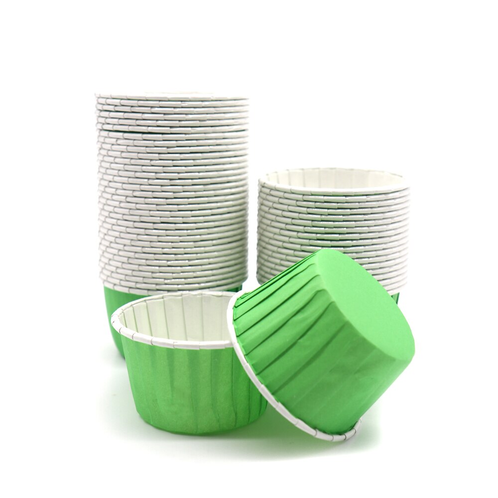 50Pcs Muffin Cake Cupcake Gevallen Kleur Dot Oilproof Cupcake Liner Bakken Cup Lade Case Wedding Party Caissettes Wrapper Papier: M