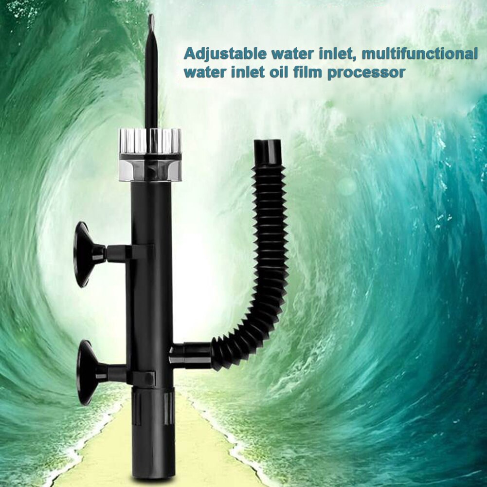 Removedor de aceite de acuario de plástico ajustable, herramienta de limpieza de purificación de superficie de agua, accesorios de suministros para mascotas
