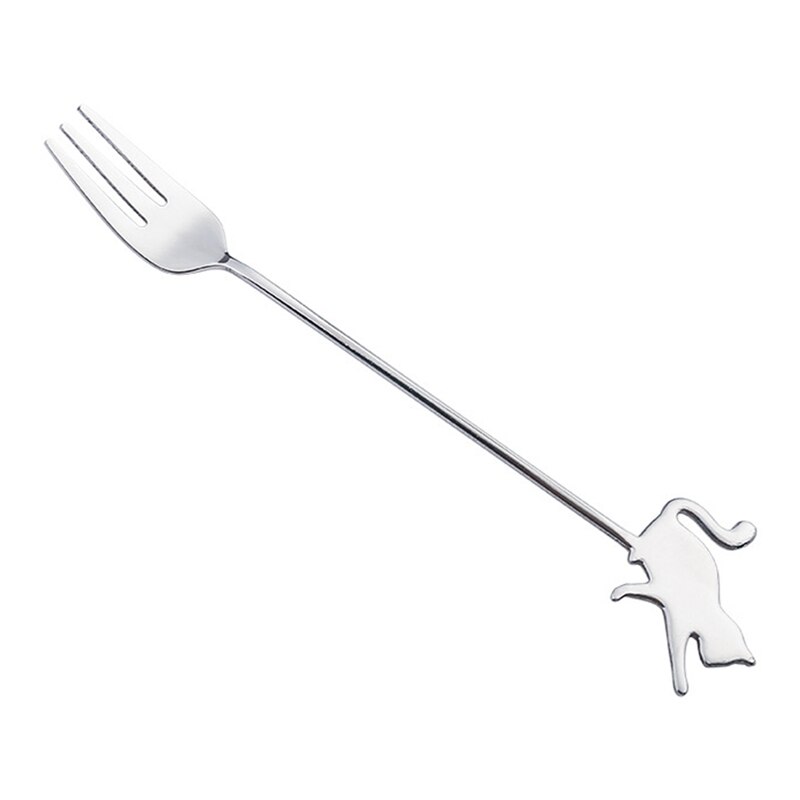 304 Stainless Steel Cat Fish Coffee Spoon Stirring Spoon Cute Dessert Milk Tea Spoon Household Kitchen Coffee Stirring Tableware: SV2