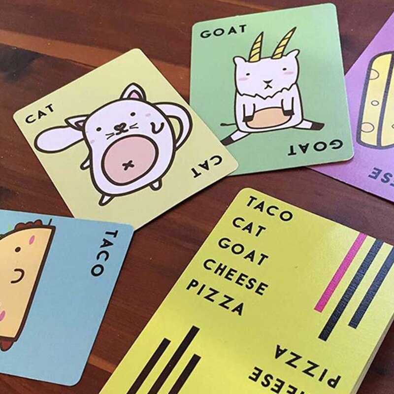 Inglese Gioco di Carte Taco Gatto Capra Formaggio Pizza festa famiglia divertimento Giocare Giochi Da Tavolo Giocattoli