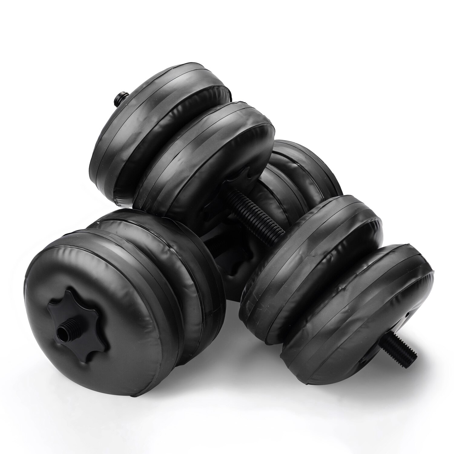 8-10kg hantel flexibel fitness vattenfylld hantel tung vikt hantel gym hem träningsutrustning bodybuilding utrustning: Svart