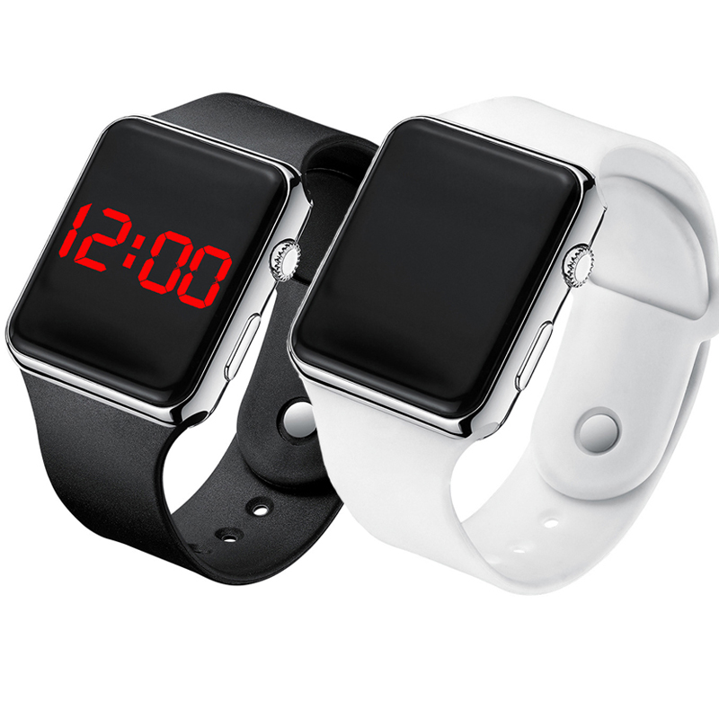 Paar Sport Led Digitale Horloge Mannen Digitale Horloges Horloge Voor Vrouwen Mannen Elektronische Klok Siliconen Band