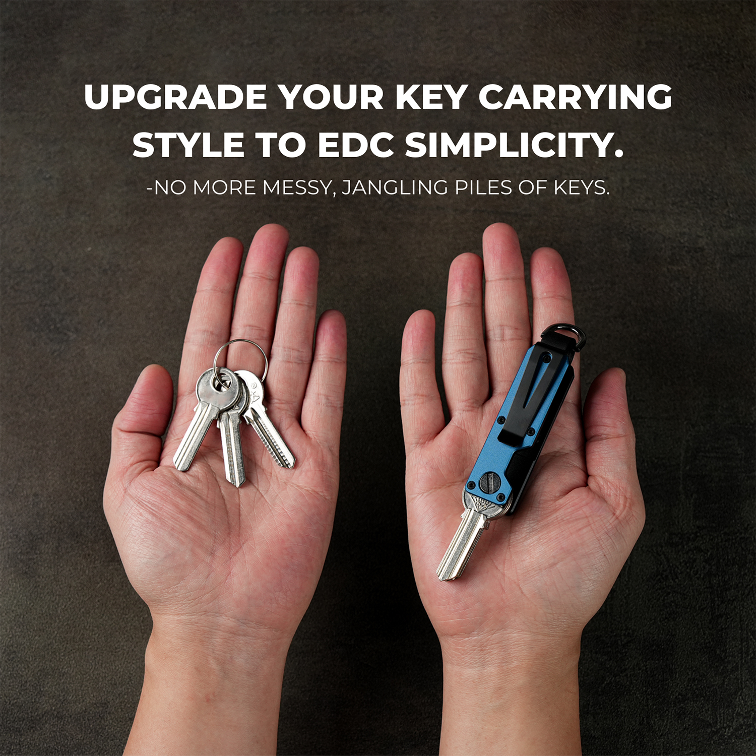 Aluminum Key Organizer 1-5 Keys Compact Aluminum Key Organizer - Minimalist , ideal for everyday use and special occasions