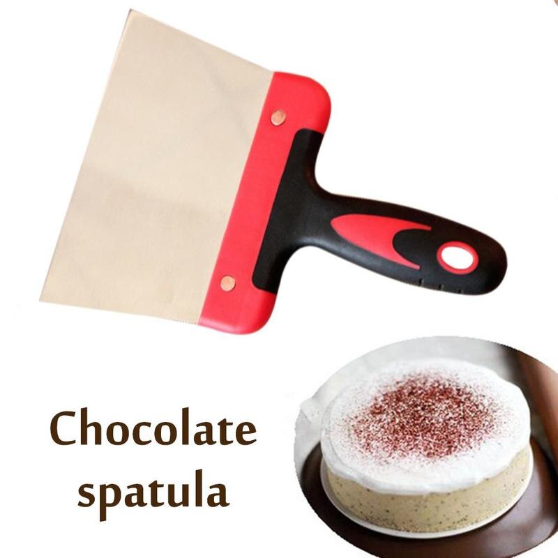 Coating Spatel Voor Chocolade Schraper Deeg Schraper Deeg Roestvrij Spatel Gecoat Staal Keuken Tool Bakken Spatel Chocol T6U6