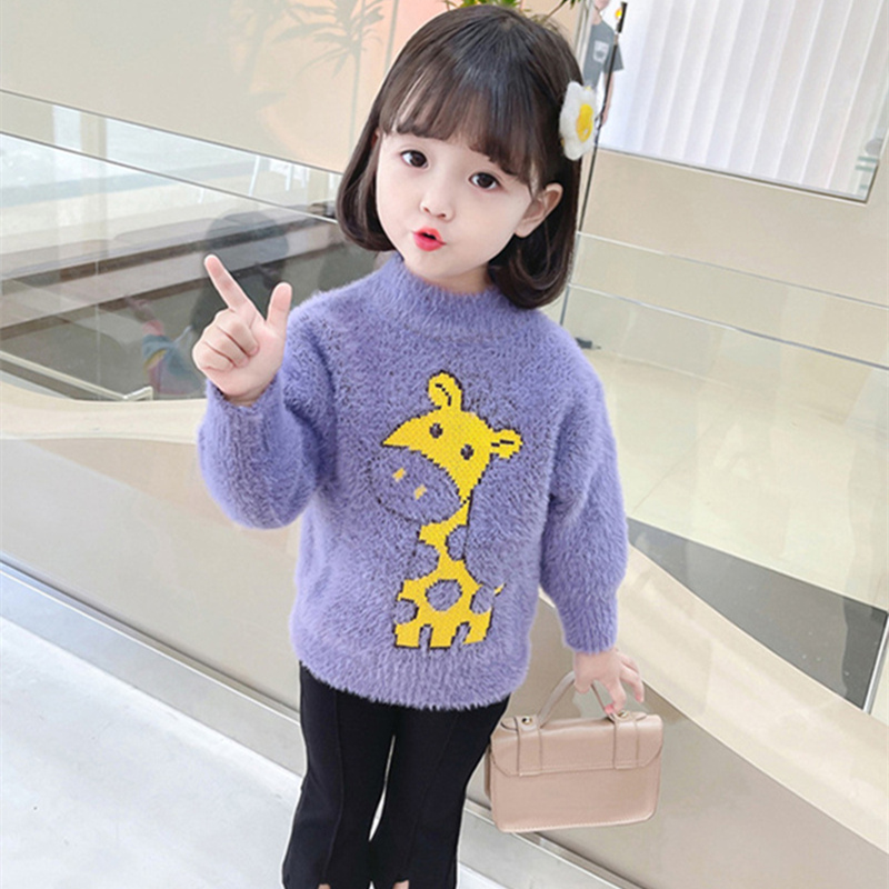 Suéter de lana para niños y niñas, prendas de vestir, Tops gruesos y cálidos, abrigo de algodón, invierno y otoño, 2022