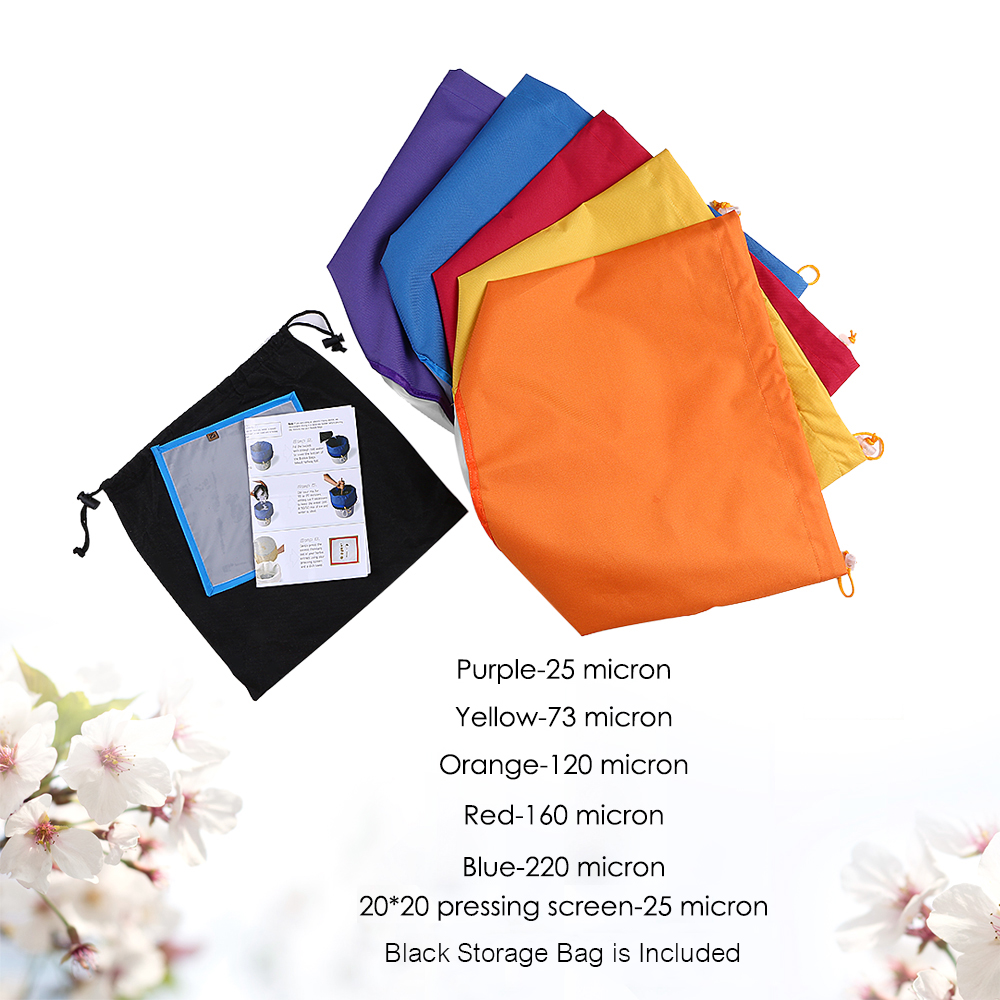 1/5 Gallon Bubble Bags Ice Essence Extraction Filter Bag Garden Multi Use Herbal Plant Hash Kit Pressing Screen Grow Planter