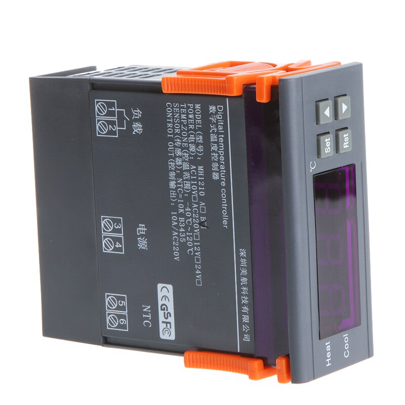 10A 220V Digital Temperature Controller Thermocouple -40℃ to 120℃ with Alarm Function