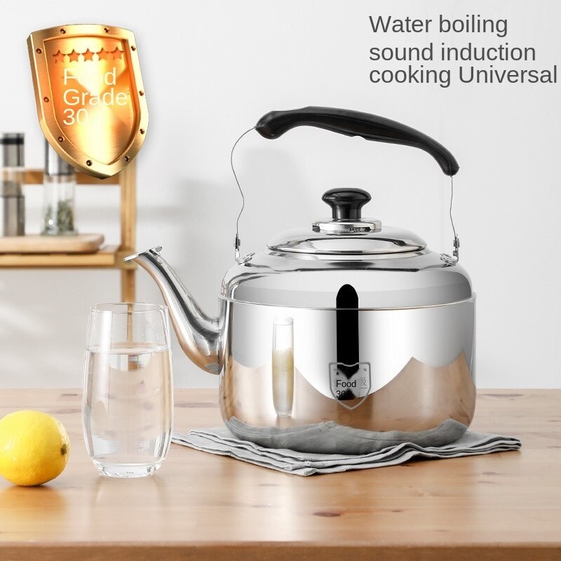 Silbato grueso de acero inoxidable 304, hervidor de gas doméstico de gran capacidad, estufa de gas electromagnética
