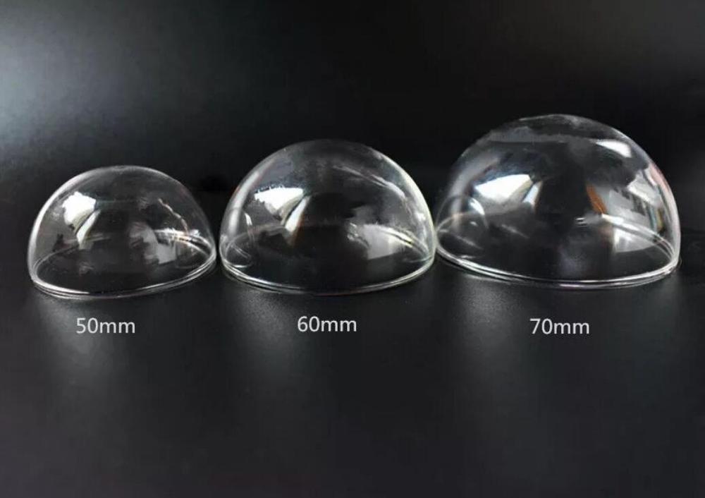 1 sztuk 50mm 60mm 70mm półkuli szklaną pokrywą kopuła diy jasne półokrągłe szklana kula bańka szklana robić samodzielnego wykonania fiolka wisiorek akcesoria