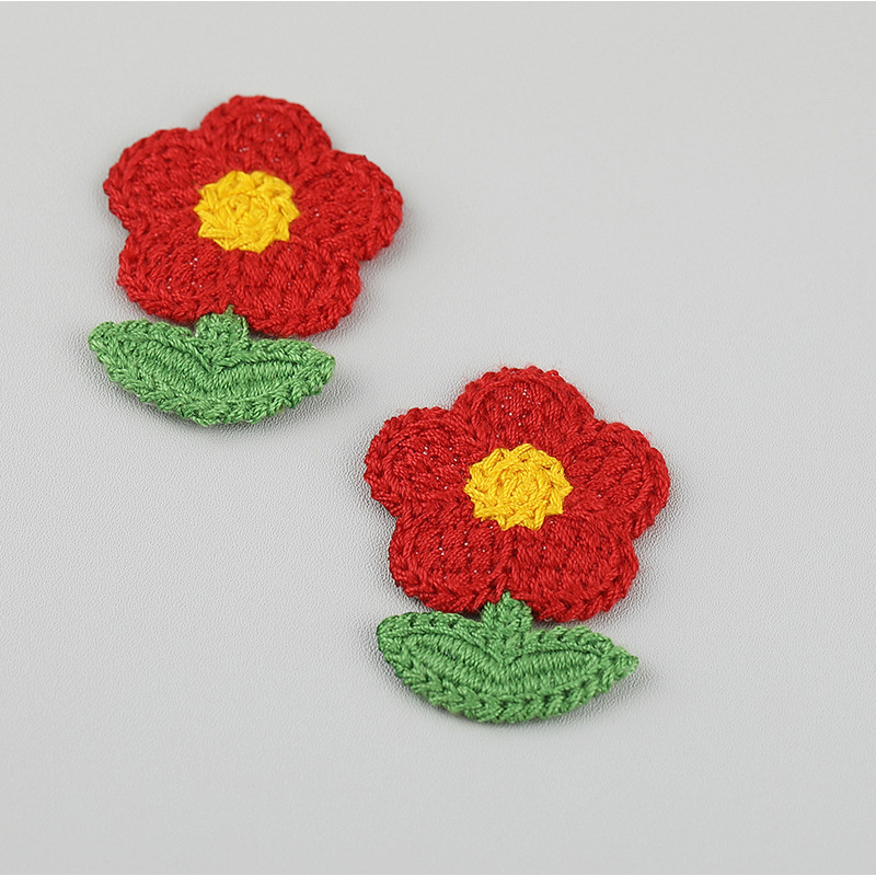 10 Stuks Bloem Gebreide Patches Geborduurde Stof Gordijnen Dekbedovertrekken Decoratieve Stickers Kleding Accessoires: Dull