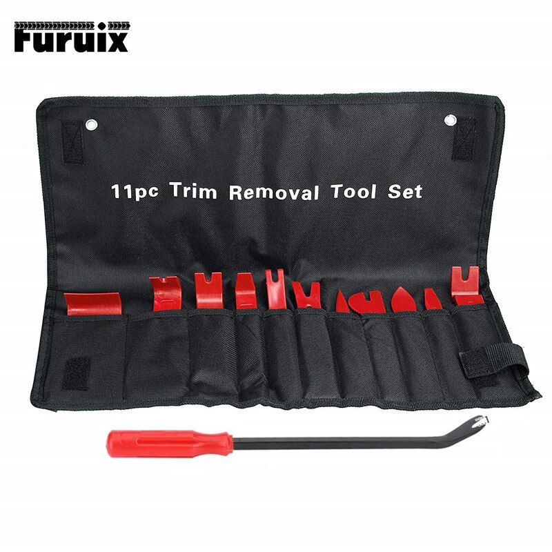 FURUIX Auto Trim Removal Tool Set Car Auto Radio Audio Repair Kit Door Dash Trim Pry Clip Stereo Panel Installer: 12PCS includes bag