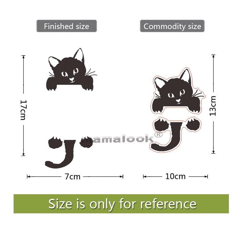 Cute Cat Wall Sticker Light Switch Decor Decals Art Mural Baby Nursery Room Sticker PVC Wallpaper for Living Room