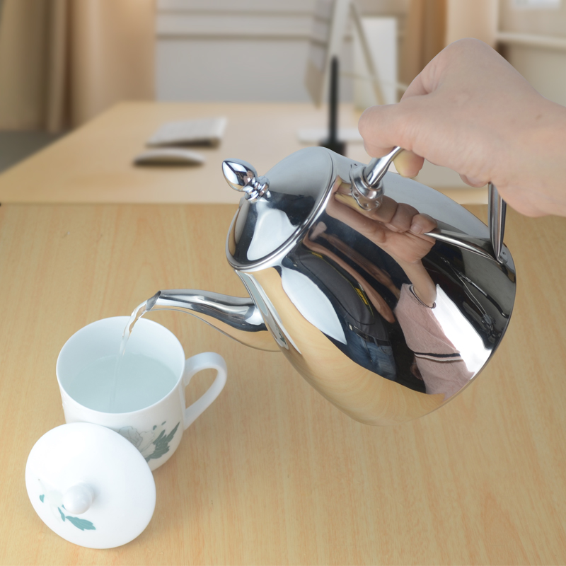304 Stainless steel tea pot with tea strainer teapot with tea infuser teaware sets tea kettle infuser teapot for induction
