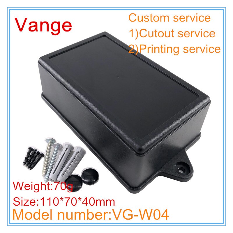 1pcs/lot injection mold made box IP54 ABS plastic wall mounted diy case enclosure for PCB project box 110*70*40mm