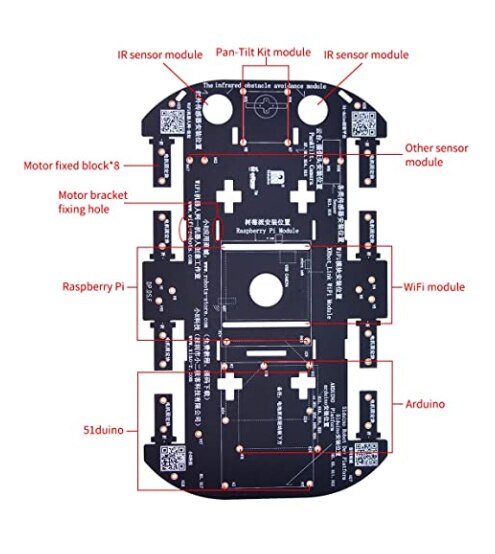 Kit châssis Robot 4WD avec moteur 4 TT pour Arduino/framboise Pi