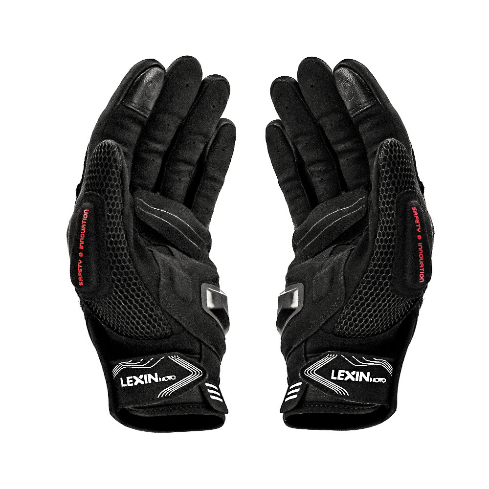 Lexin Summer Gloves Men for Motorcycle Breathable &amp;Hard Knuckle Hand Protection Touchscreen Riding Gloves Moto Cycling: 046 / M