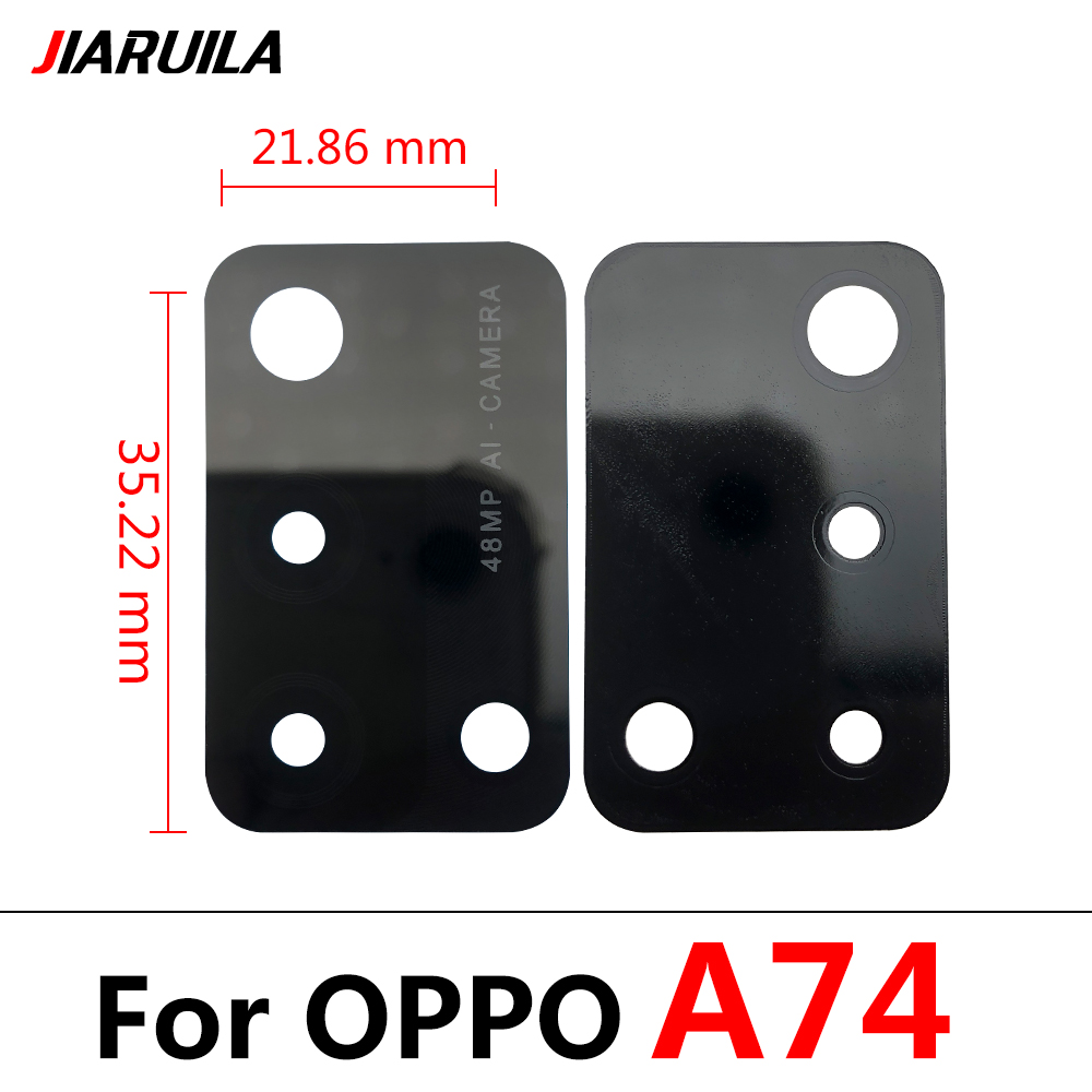 100% oryginalna tylna soczewka aparatu tylnego obiektyw z samoprzylepną do Oppo A1k A5S A8 A9 A15 A16 A52 A53 A54 A74 A93 Realme 5 6 C3 C11 Z6: A74
