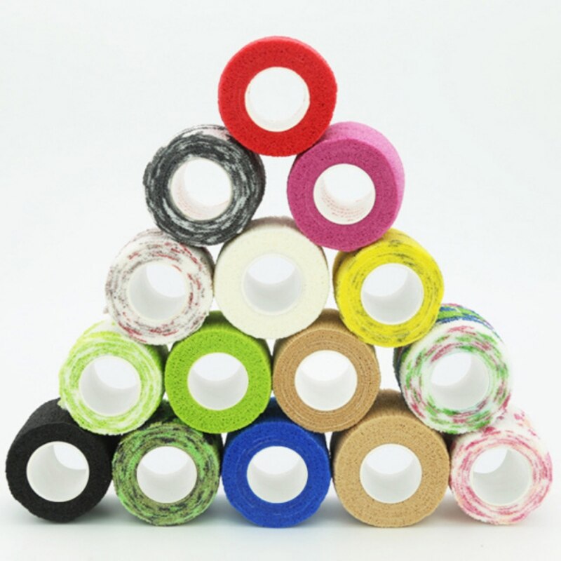 Farverig sport selvklæbende elastisk bandage wrap tape 4.5m elastoplast til knæ støtte puder finger ankel håndflade skulder aflastning