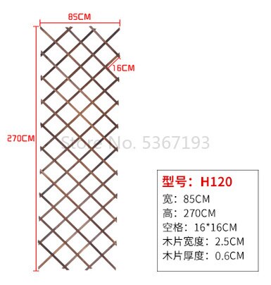 Clôture en bambou, décoration, fleurs de vigne de métope, grille de carbonisation, cloison, anticorrosion, bois Flexible: H120