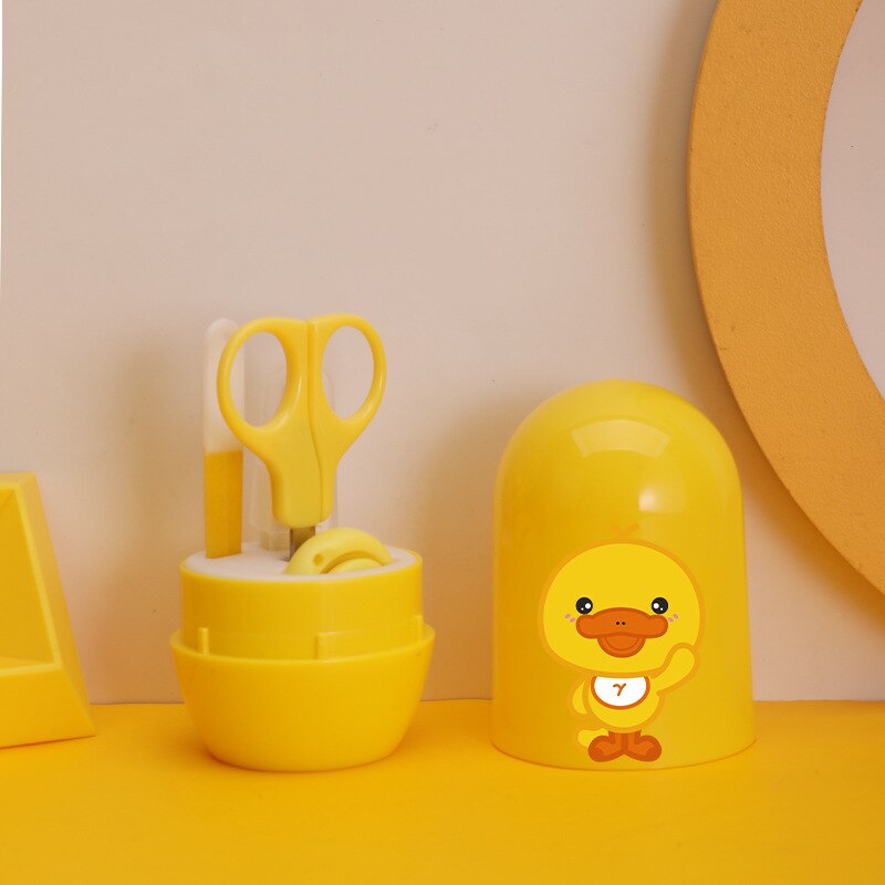 4-piece newborn baby nail care Set Nail Scissors Nail Scissors cartoon animal fish fillet baby health set: ASEG-1259