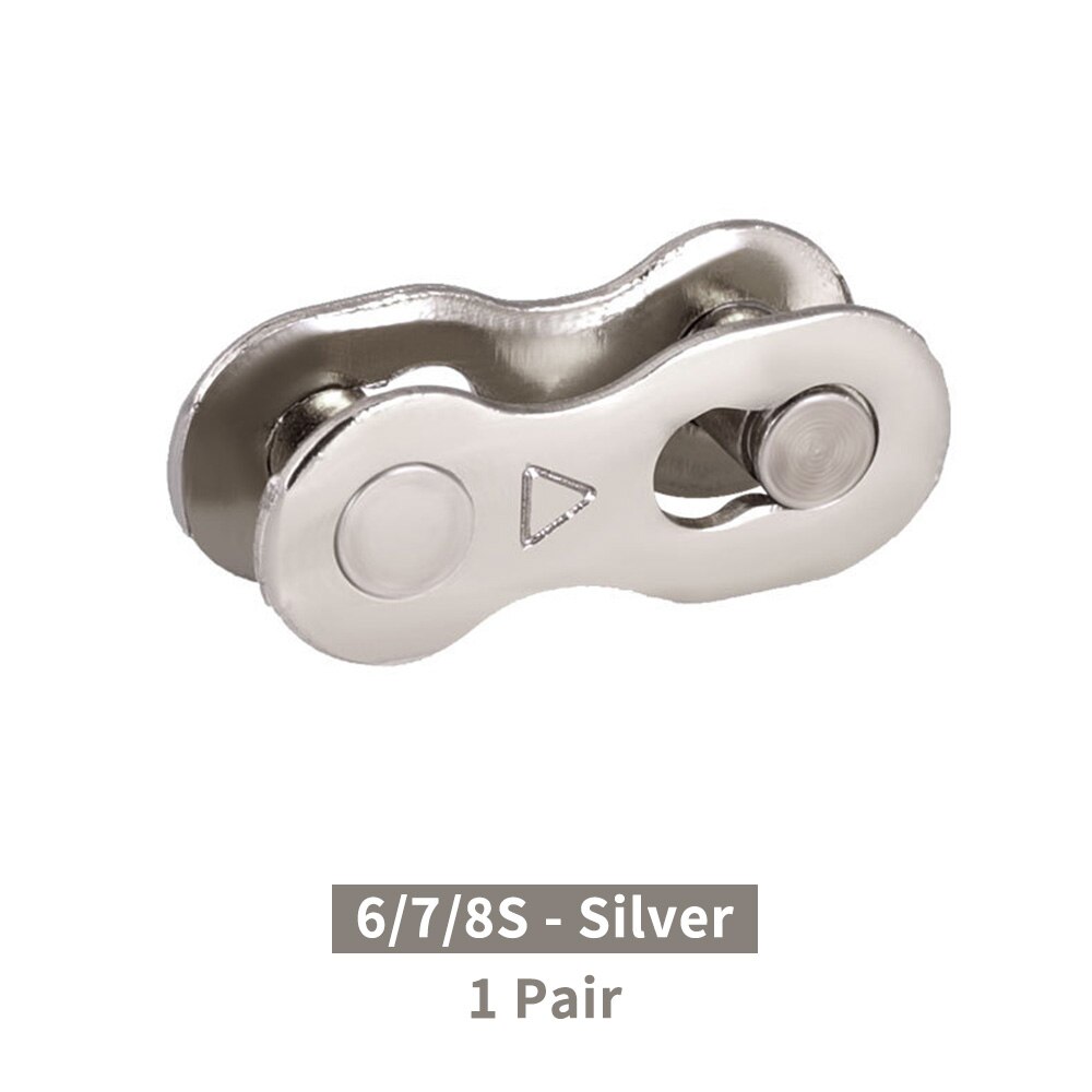 1 Paar Bike Chain Quick Link Voor 6/7/8/9/10/11/12 Speed Ketting mtb Racefiets Aansluiten Master Link Ontbrekende Quick Connector: 678S Silver 1 pair