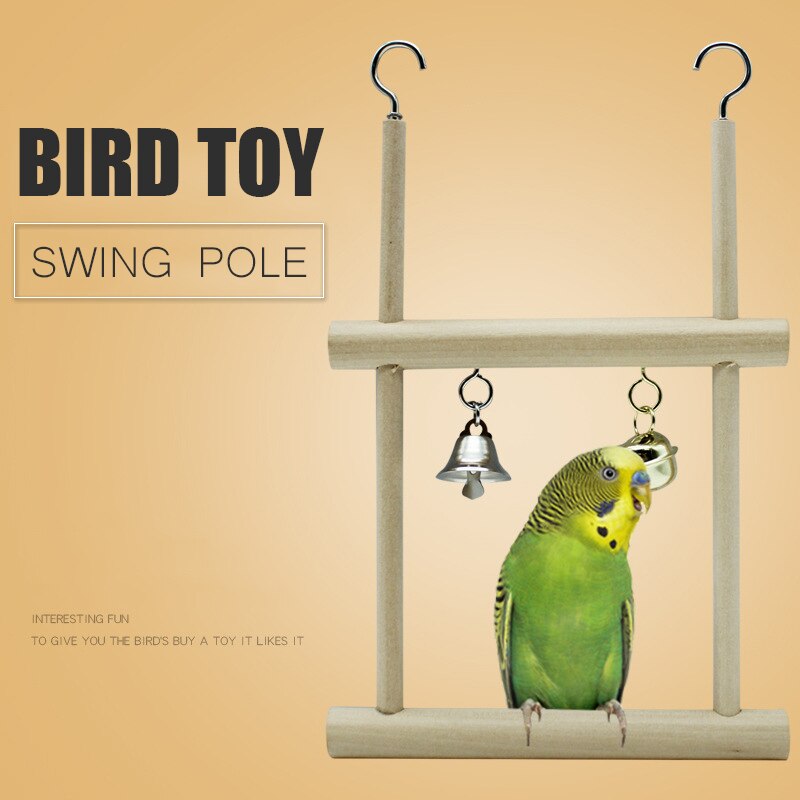 Photo inspiration: Solid Wood Bird Swings Reference: Primary Color Solid Wood Stand Bird Stand Pet Play