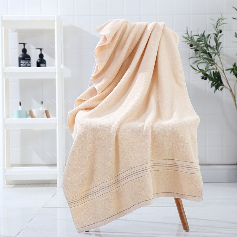 100% Katoen Bad Gezicht Handdoek Set Solid Soft Cotton Unisex Wateropname Handdoek Volwassen Kid 1 Bad 2 Gezicht Bathroomtravel sport Tow: Light Khchi 70x140cm