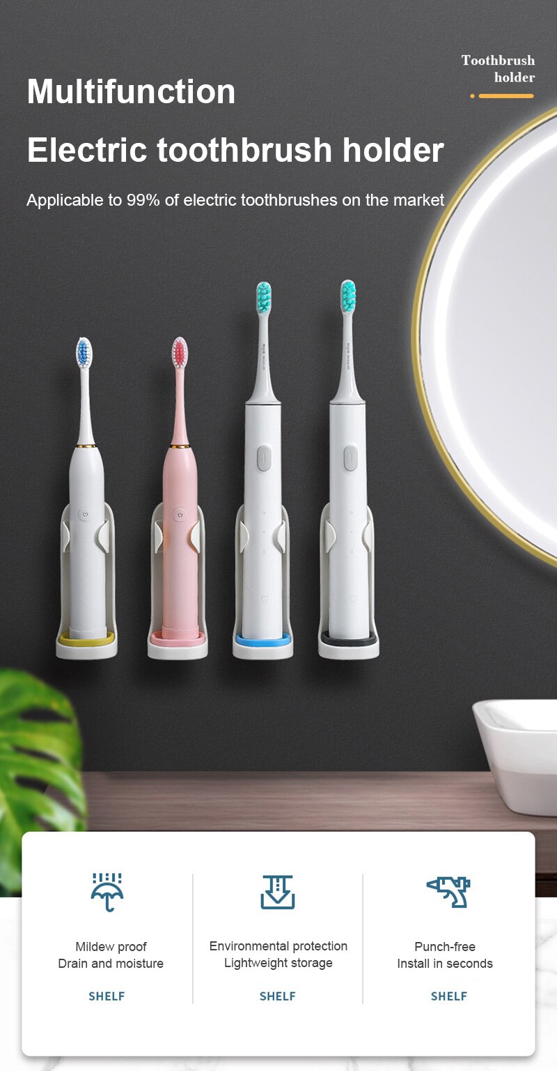 Kreatywny elektryczny uchwyt na szczoteczki robić zębów bezśladowy szczoteczka robić zębów stojak ścienny stojak robić kąpieli organizator oszczędność miejsca pasztecik robić zębów