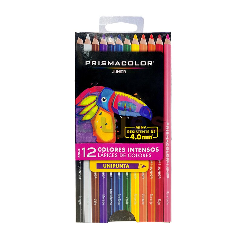 USA Prismacolor Junior colored pencil Assorted Colors,12/15/24/36/48 Pack Beautifully crafted with high wood, non- toxi: 12 color
