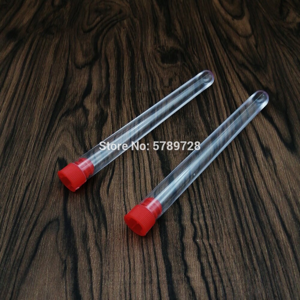 10Pcs 15x150mm School Lab Supplies,Clear Plastic Test Tubes Vials With Color Caps, Empty Scented tea Tubes,bridal shower