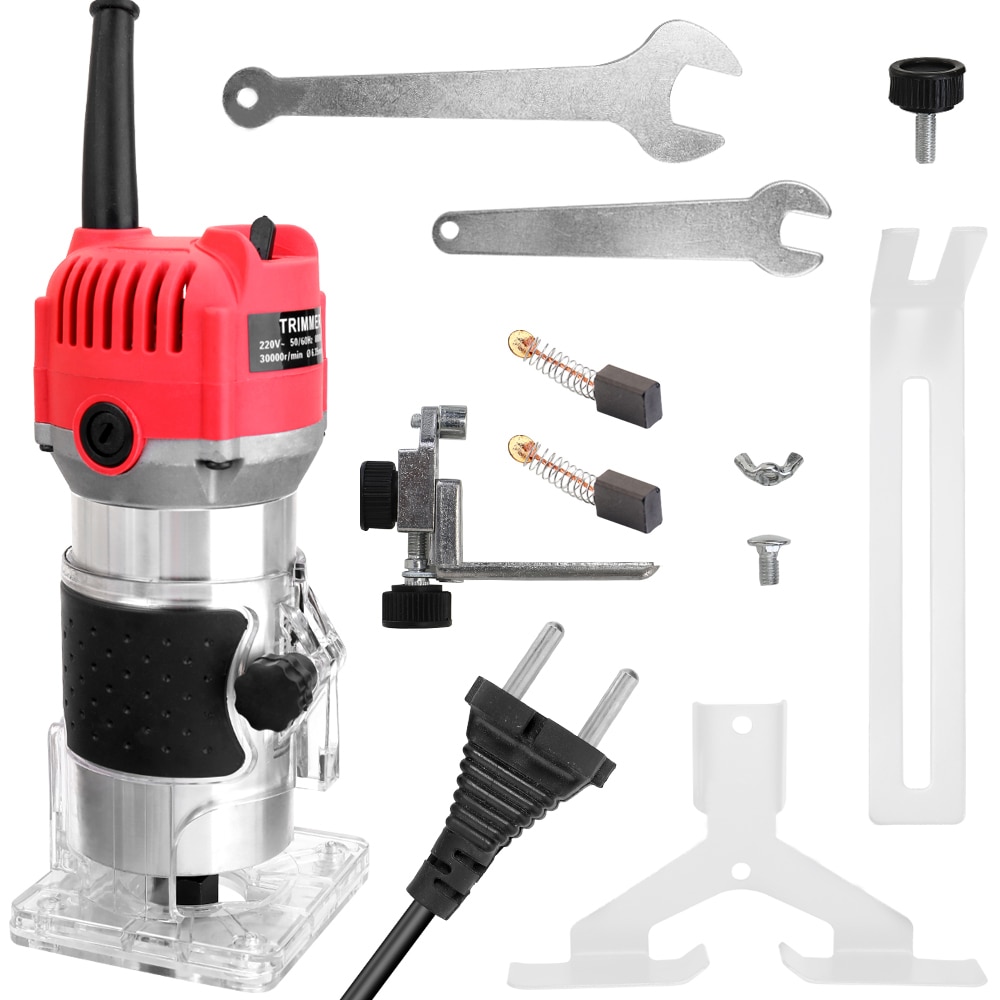 Woodworking Electric Trimming Machine Engraving Electromechanical Wood Milling Slot Machine Copper Motor Hand Carving Machine