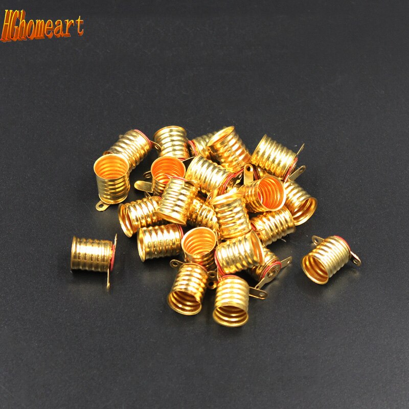 HGhomeart 50pcs Mini E10 Lamp Socket Lighting Accessories Lamp Fitting Pure Copper Lampholder Holder E10 Holder for Light Bulbs