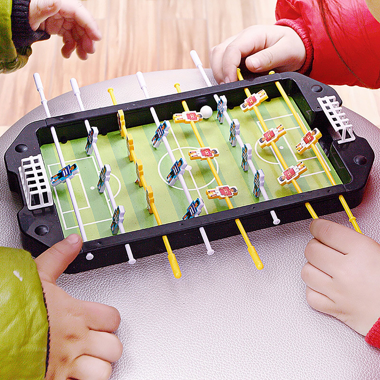 Mini Tabletop Tafelvoetbal Tafel-Draagbare Tafel Voetbal Game Set Keeper Voor Kinderen Volwassen Home Party Spelen Games