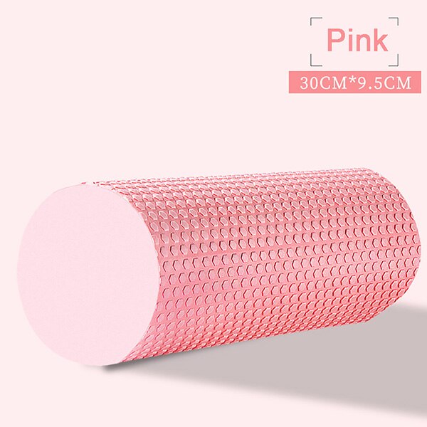 Yoga Pilates Yoga Block Pilates EVA Foam Roller Massage Roller Muscle Tissue Fitness Gym Yoga Pilates Workout Fitness Exercise: Pink30 x 9.5