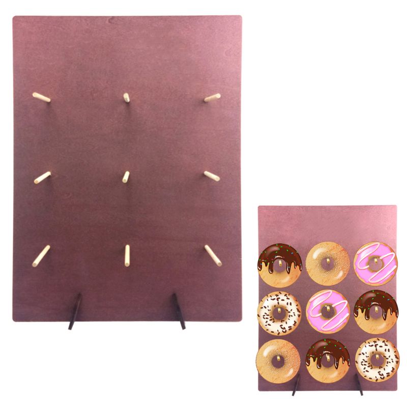Wood Bread Dessert Wall Display Stand Candy Sweet Cart Rack Decor Wedding Party M6CE