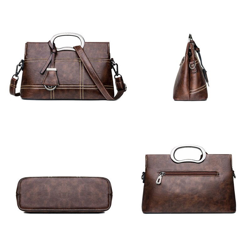 Bolsos de lujo para mujer bolsos de hombro de marrón para mujer bolso de mensajero Vintage para mujer bolso bandolera