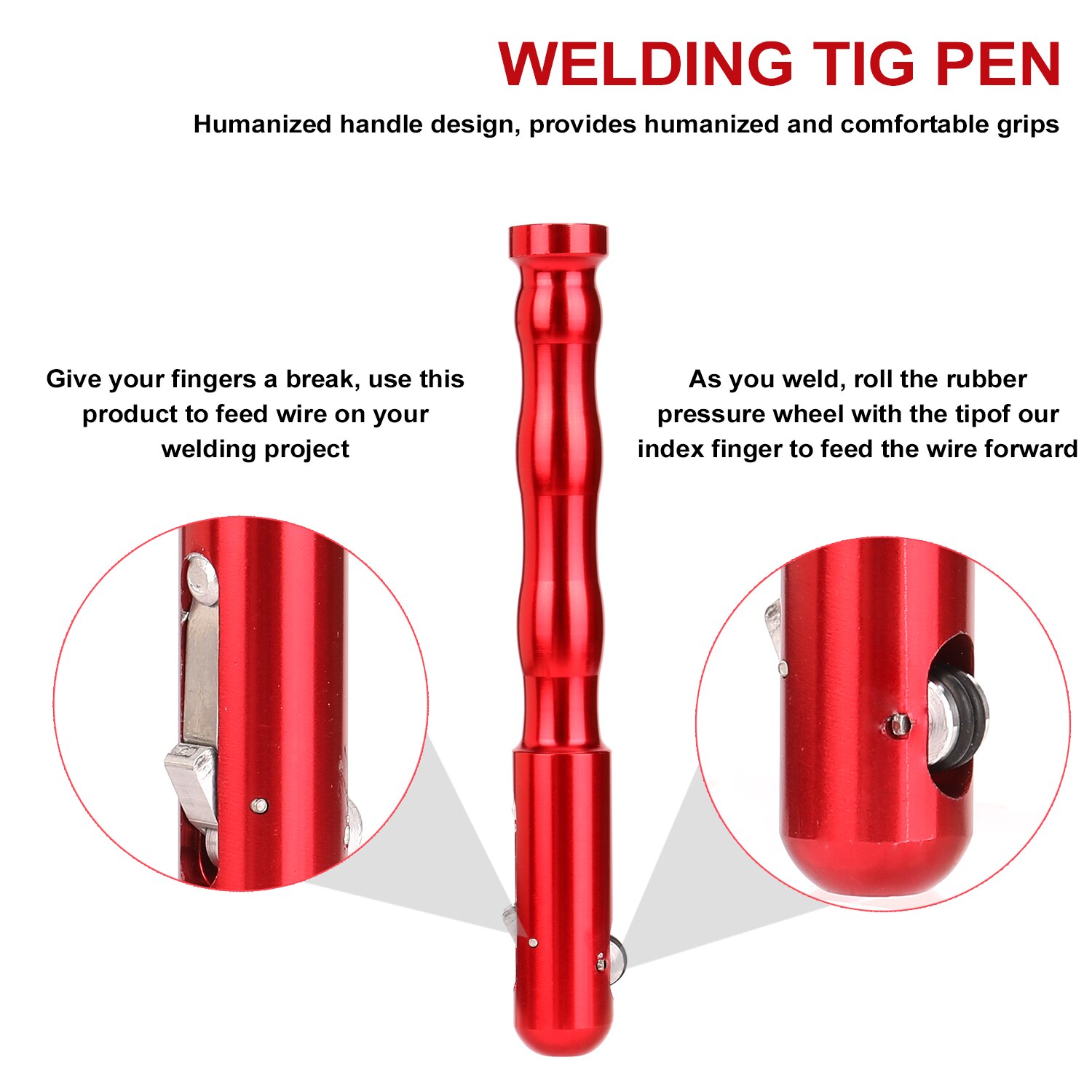 TIG Welding Wire Pen Argon Arc Welding Stick Holder Filler Feed Pen Finger Feeder For 1.0-3.2mm Welding Wire