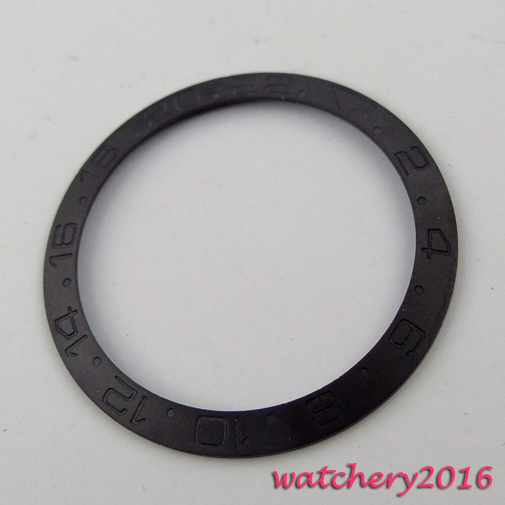 38mm Red Black Blue Green Ceramic / Titanium Bezel Insert Fit GMT Automatic Watch: G