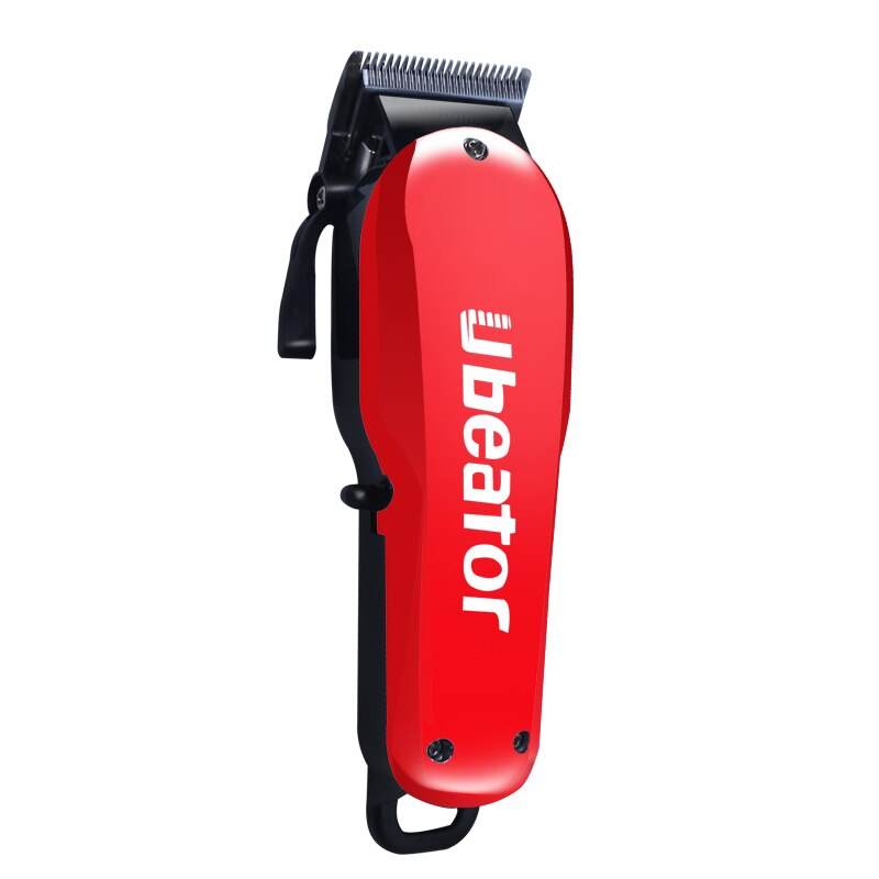 barber shop red Silver hair clipper 100-240V rechargeable cut electric hair trimmer cutter hair cutting machine haircut Cordless: Red / EU Plug