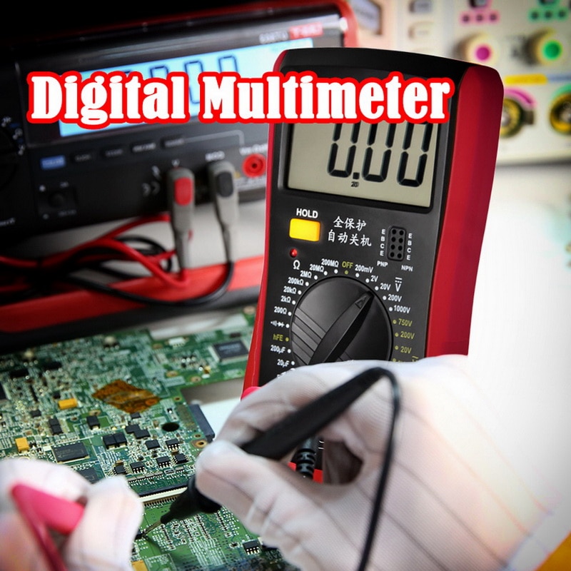 1Pcs Universele Digitale Multimeter Handheld Tip Test Multimeter Tester Met Lood Draad Pen Kabel Voltmeter Amperemeter Ohmmeter