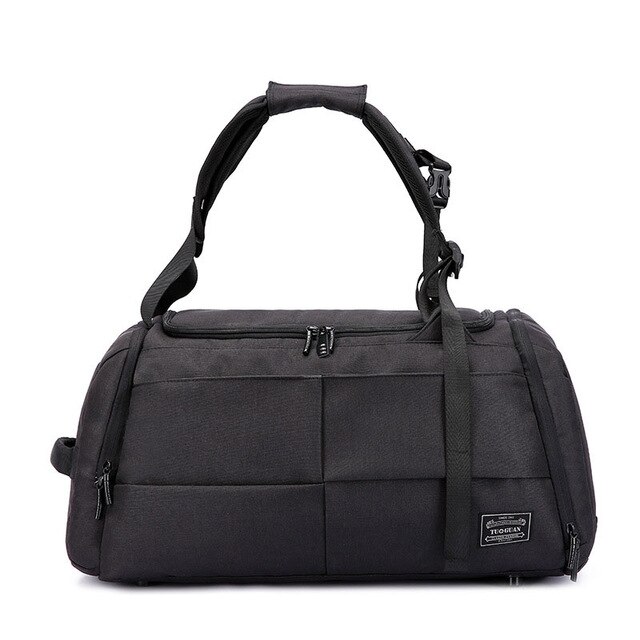 35L hommes multifonction sac de voyage cabine bagages hommes sacs de voyage grande capacité noir gris sac à dos toile décontracté sac de sport: A