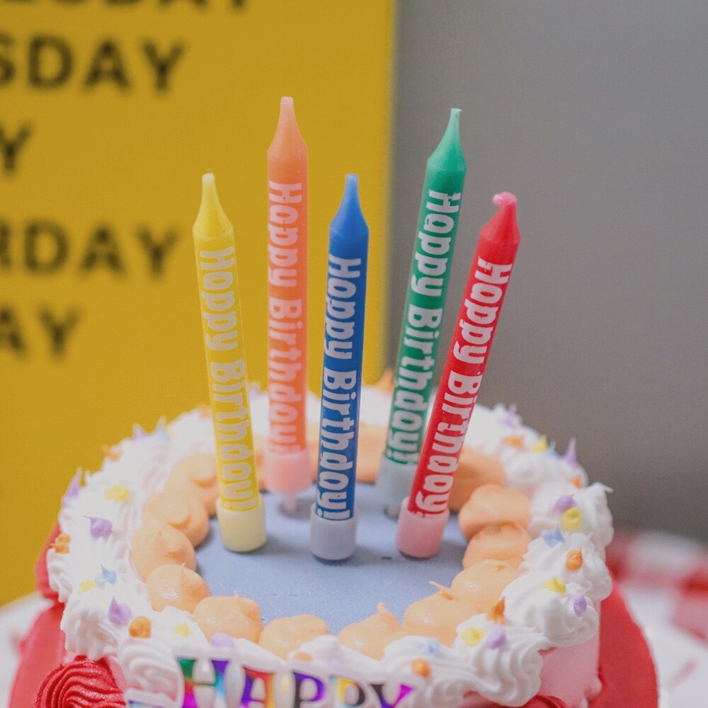 Small Apple Cherry Watermelon Pineapple Fruit Candle Set Cake Topper Wedding Children's Birthday Party Baking Dessert Table