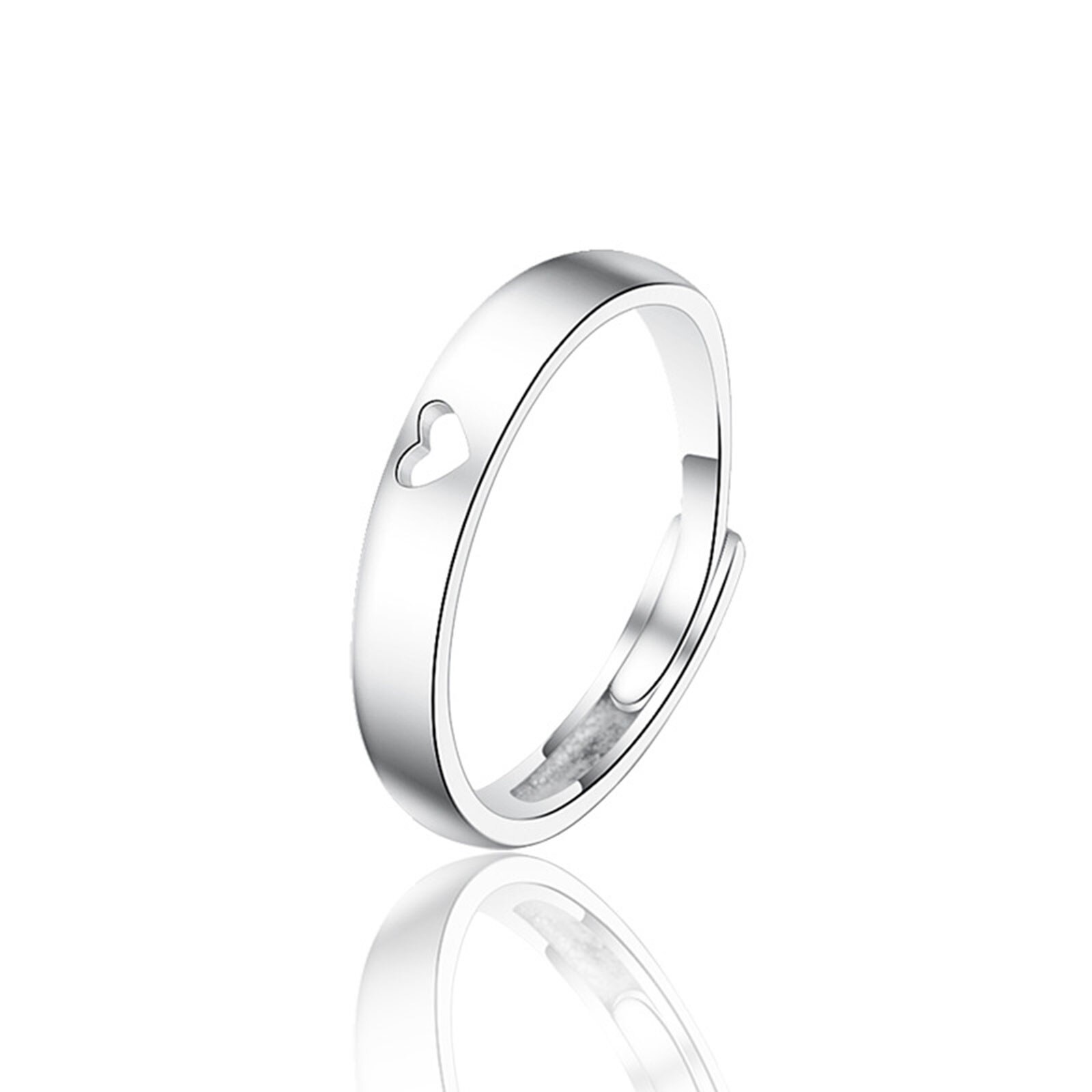 Hollow Heart Prachtige Minimalistische Opening Meerdere Keuze Sieraden Paar Engagement Wedding Ring: Female