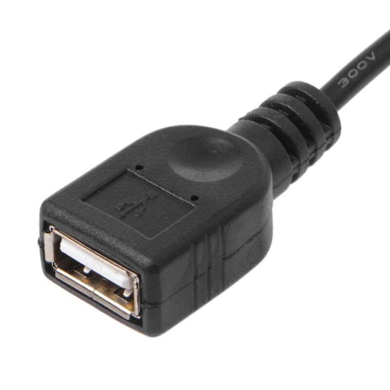 1Pc USB 2.0 Female Jack 2 Pin 2 Wire Power Charge Cable Cord Connector DIY 30cm