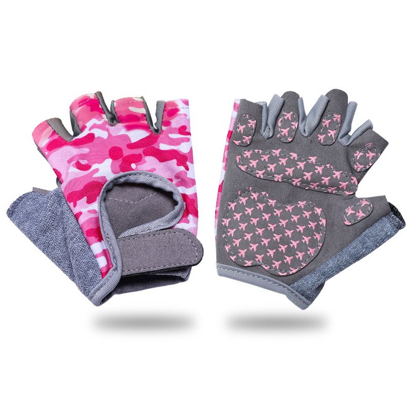 Kids Fiets Fietsen Handschoenen Half Vinger Kinderen Outdoor Sport Balans Fiets Handschoenen Voor Kids Xs Samll Size Jongens Meisjes Wearable: Roze / XS